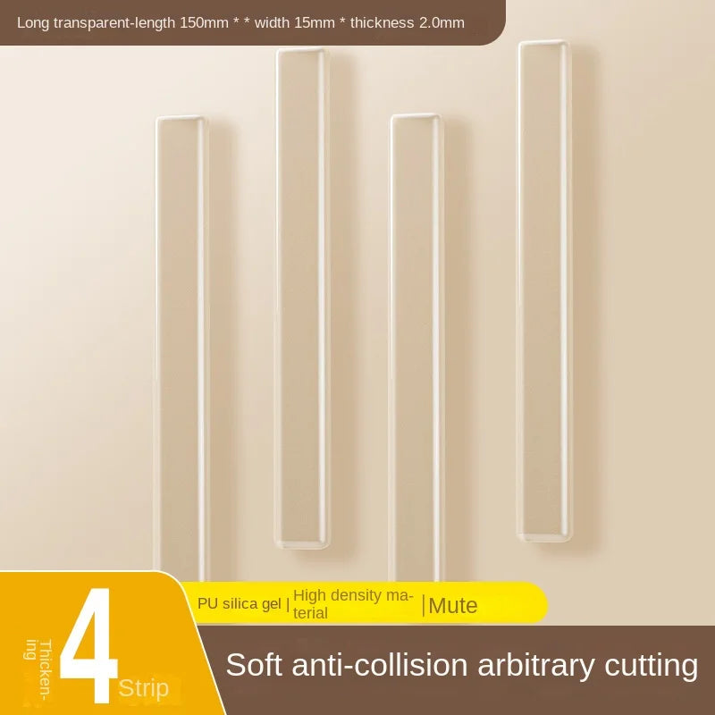 Silicone Door Handle Anti-Collision Pads - Refrigerator Door Stopper, Wall Protector & Noise-Reducing Buffer Stickers (3329/3441)