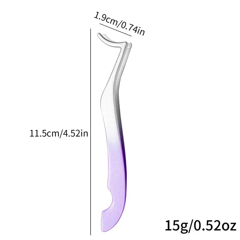 Professional False Eyelash Applicator Tweezers – Precision Lash Extension Clip & Curler Makeup Tool