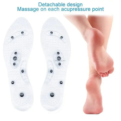 Magnetic Acupressure Foot Massage Insoles – Silicone Pain Relief & Therapy Inserts