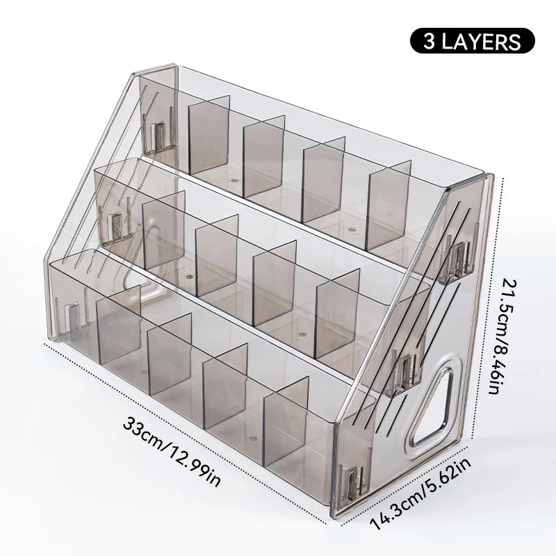 Multi-Layer Acrylic Nail Polish Display Rack – 3/4/5/6/7 Tier Transparent Organizer