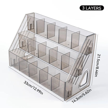 Multi-Layer Acrylic Nail Polish Display Rack – 3/4/5/6/7 Tier Transparent Organizer