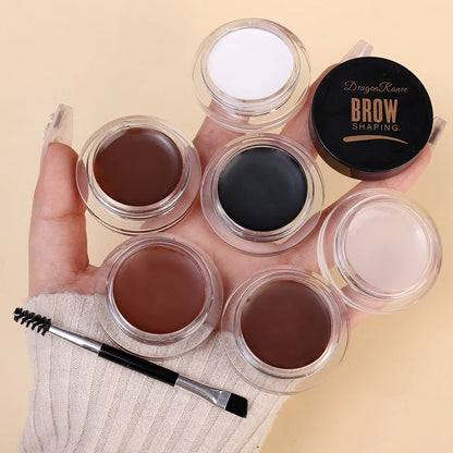 Matte Brown Black Eyebrow Cream – 3D Natural Tint Gel Wax, Waterproof & Long-Lasting Brow Enhancer