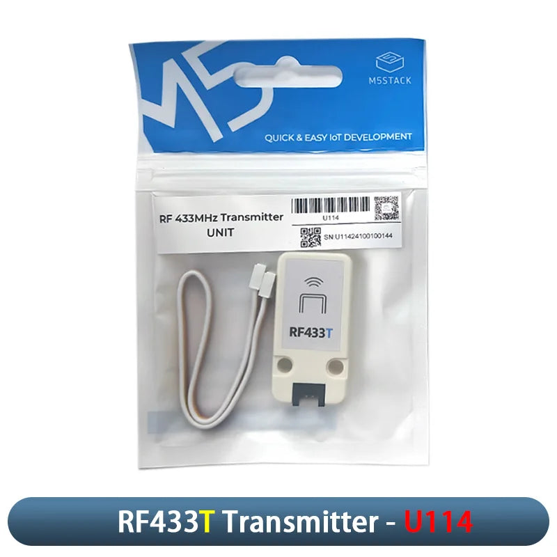 M5Stack RF433T/R 433.92MHz Wireless RF Transmitter & Receiver Module — IoT Remote Control & Automation