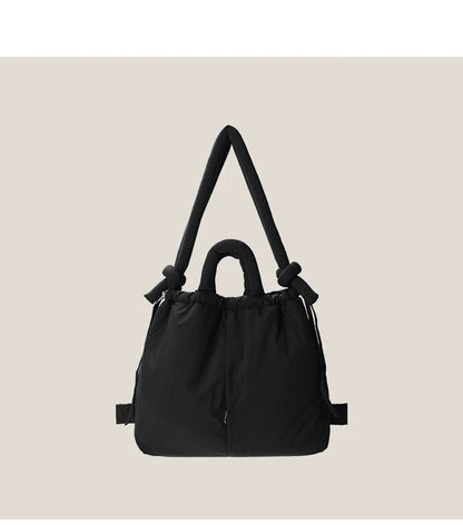 2023 Casual Nylon Padded Tote Bag – Soft Puffer Shoulder & Crossbody Handbag for Women, Large Capacity Vintage Design