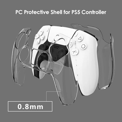 Ultra-Slim Clear PC Cover for PS5 DualSense Controller – Electronic Accessory Protector Case