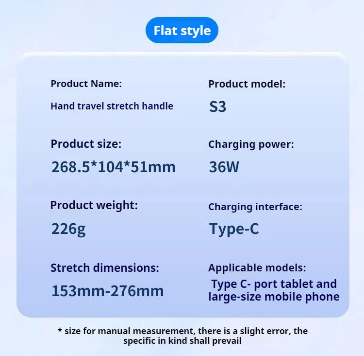 Memo S3 Gamepad Type-C Mobile Controller – Hall Effect Stretching Handle, Joystick for Android, PS Cloud Game, Customized
