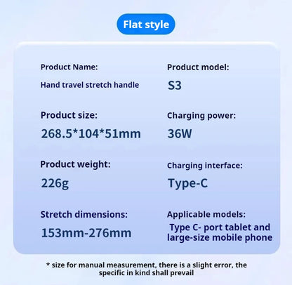 Memo S3 Gamepad Type-C Mobile Controller – Hall Effect Stretching Handle, Joystick for Android, PS Cloud Game, Customized