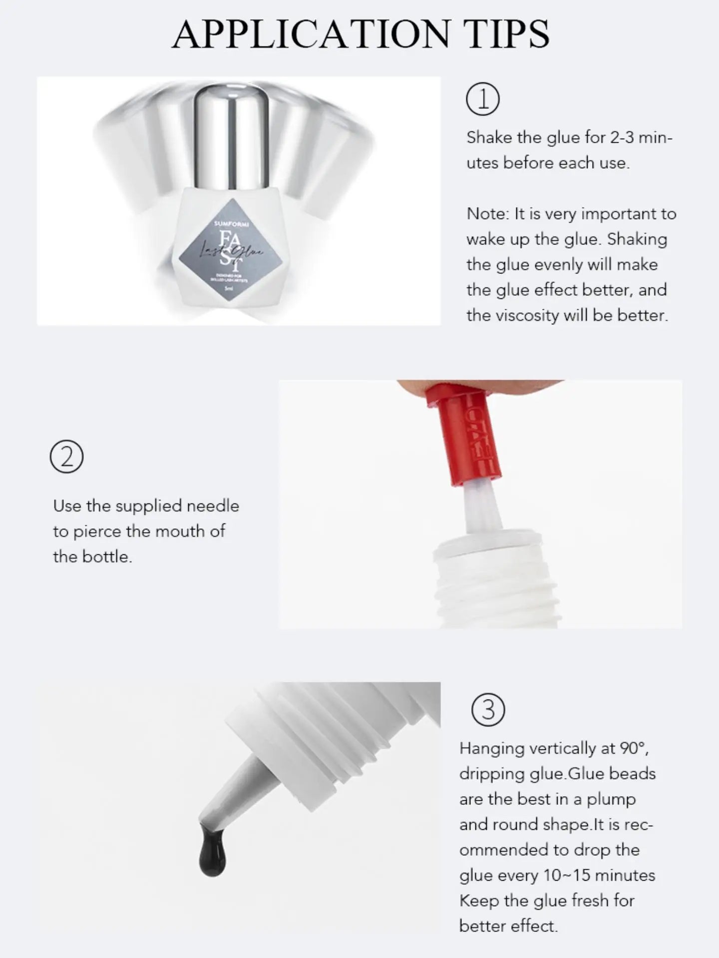 Gollee 5-Pack Eyelash Extension Glue – 7-9 Week Long-Lasting, Quick-Dry 0.3-1s, Black & Latex-Free