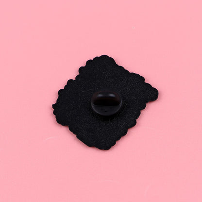 "RADICALIZED BY BASIC DECENCY" Enamel Pin – Floral Quote Brooch Lapel Badge, Fashion Accessory & Gift