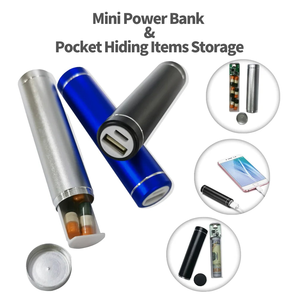 Fake Power Bank Emergency Charger – Cell Phone Stash Safe with Secret Storage Compartment, Diversion Hiding Item