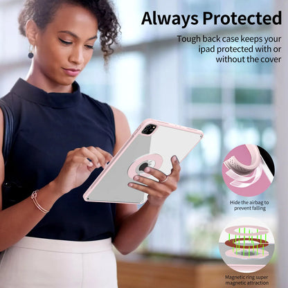 ZOYU Magnetic Case for iPad - Fits Air 4/5 10.9", Pro 11/12.9", Mini 6, 10.2" 7th-9th Gen - 360° Rotatable Detachable Back Case