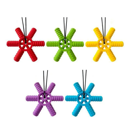 BPA-Free Silicone Baby Teether – Cartoon Sensory Chew Pendant Necklace for Newborns, Autism & ADHD Teething Care