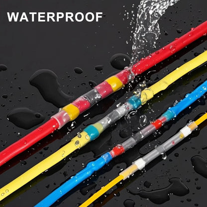 Waterproof Solder Seal Wire Connectors - Heat Shrink Tube Butt Splice Terminals for Secure Electrical Cable Connections