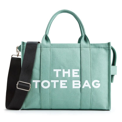 THE TOTE BAG — Designer Fashion Canvas Handbag for Women, Adjustable Shoulder & Crossbody Strap, Large Capacity