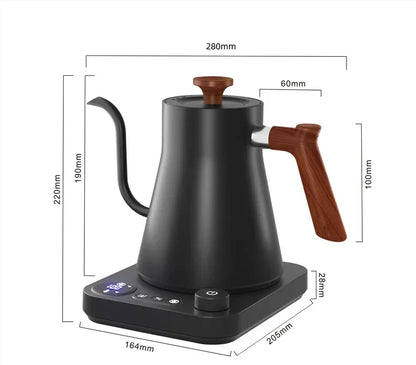 Portable Electric Kettle Stainless Steel Gooseneck Travel Coffee Kettle - Small & Compact