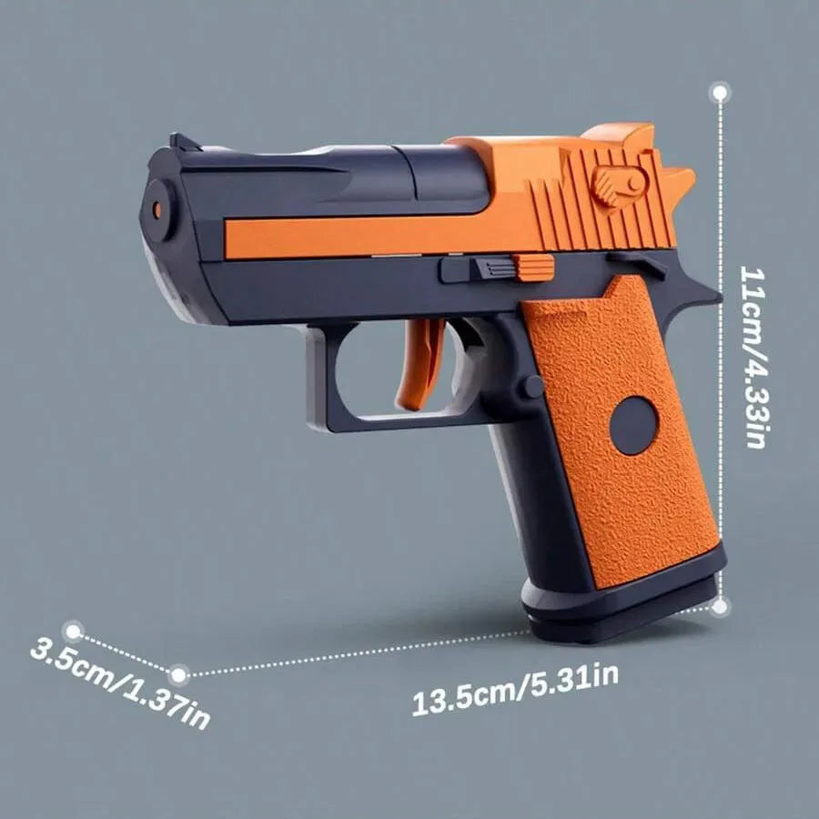 Kids Summer Mini Desert Eagle Water Gun – Mechanical Continuous Firing Small Pistol for Beach & Pool Play