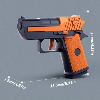 Kids Summer Mini Desert Eagle Water Gun – Mechanical Continuous Firing Small Pistol for Beach & Pool Play