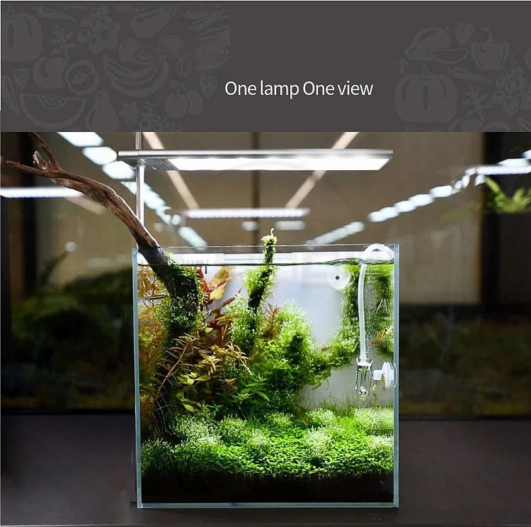 Week Aqua S Series WRGB Fishing Lamp – ADA Style LED Light for Aquariums, Fish Tanks, Fishbowls & Aquascaping Decoration