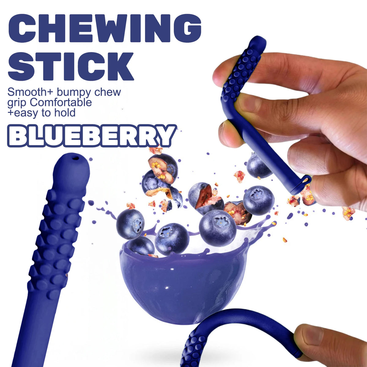 Silicone Aromatherapy Chew Stick - Essential Oil Diffuser Breathing & Stress Relief Tool