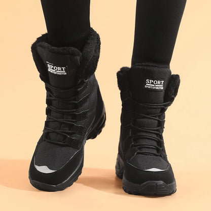 Women's Winter Mid-Calf Snow Boots – Waterproof Thigh-High Hiking Boots for Warmth and Comfort
