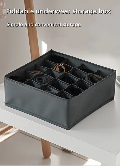 Underwear & Socks Organizer Box – Drawer Dividers for Bras, Pants, Scarves, Ties, Jeans, and Clothing Storage