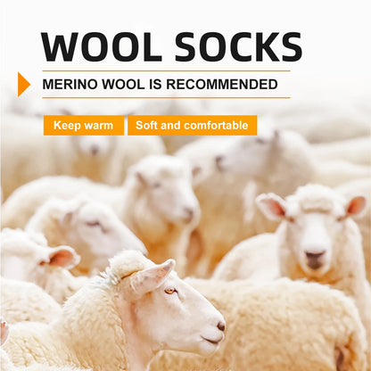 WRELS Merino Wool Thermal Socks – Winter Warm Compression Socks for Skiing, Hiking, Snowboarding & Climbing, Thick Merino Wool Sports Socks