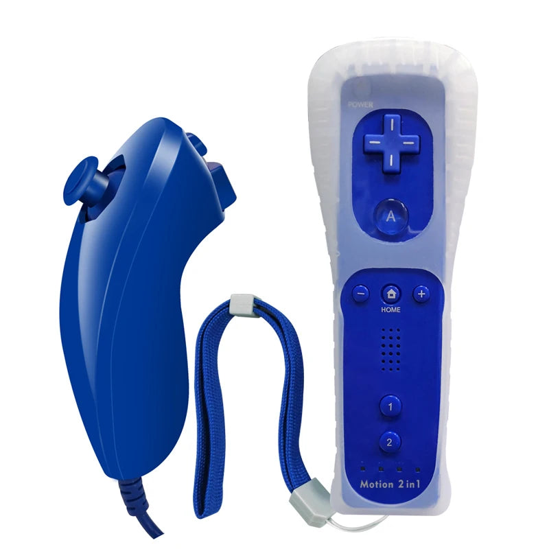 Nintendo Wii Remote and Nunchuk Controller with Motion Plus – Compatible Gamepad for Wii Console