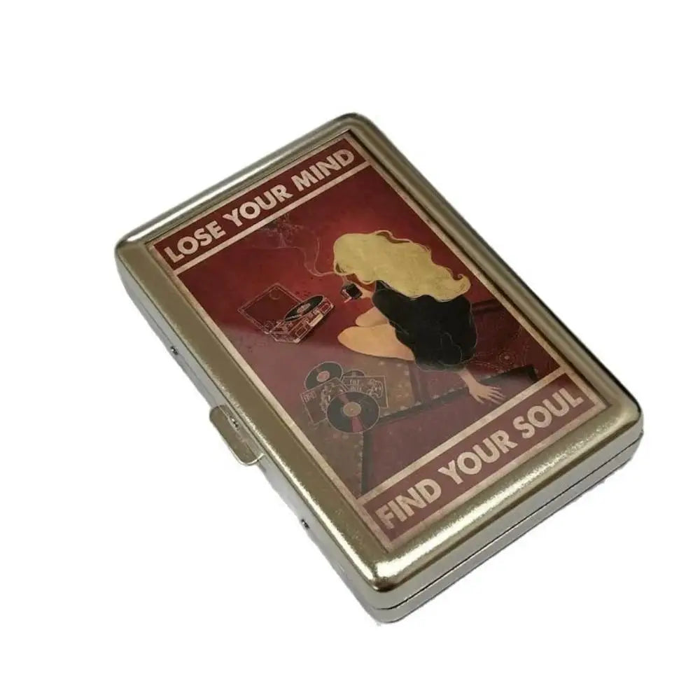 Vintage Metal Card Case - Easy Snap Multi-Function Card Holder with Versatile Compact Design