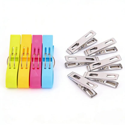 2026 New Beach Towel Clips - 4/20pcs Plastic Quilt Pegs & Laundry Clips for Sunbed, Lounger, Home & Bathroom Organization