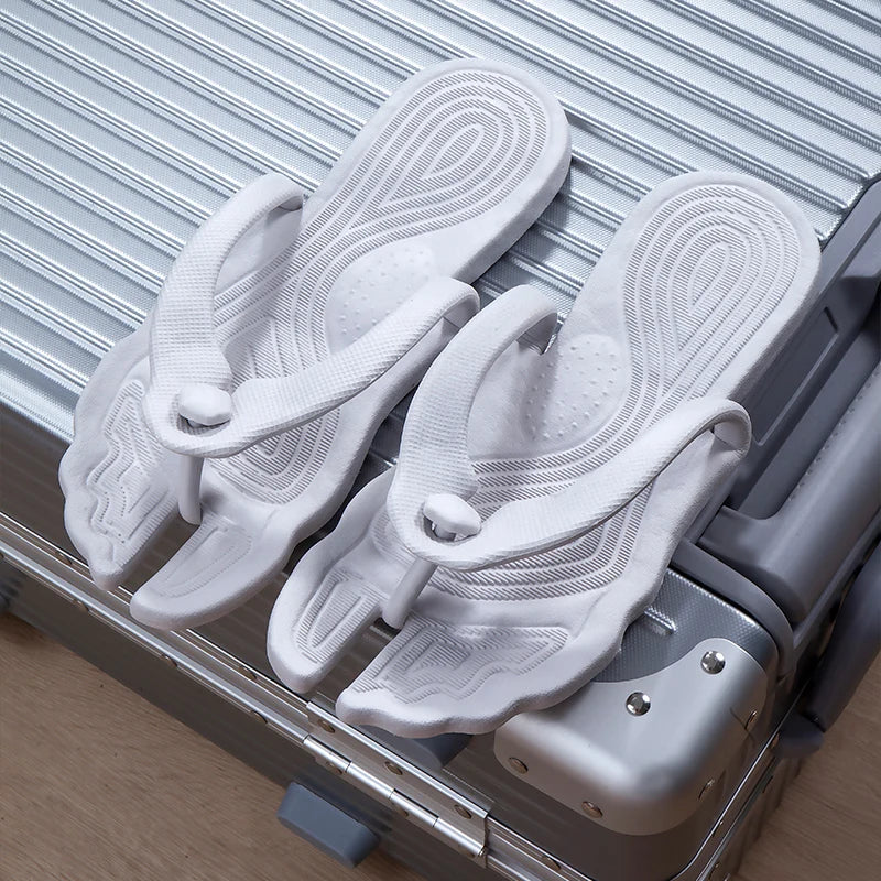 Folding Travel Slippers – Anti-Skid Bath & Beach Flip-Flops for Couples