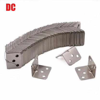 20-Piece Stainless Steel L-Shaped Corner Brackets - 90 Degree Right Angle Hardware for Cabinets & Furniture