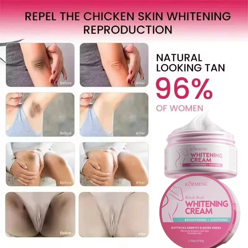 Brightening Body Cream – Underarm, Elbow & Knee Care Moisturizing Cream for Even Skin Tone, Dark Spot Care & Smooth Skin Appearance