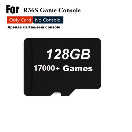 V5 SD Card for R36S Retro Handheld Game Console – 64GB/128GB/256GB Linux System, 3.5" IPS Screen Portable Player with Games