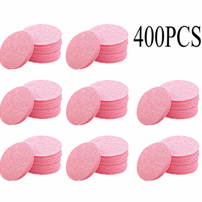 50–1000PCS Natural Wood Pulp Compressed Face Wash Sponges – Foaming Facial Cleansing Puffs for Skincare & Makeup Removal
