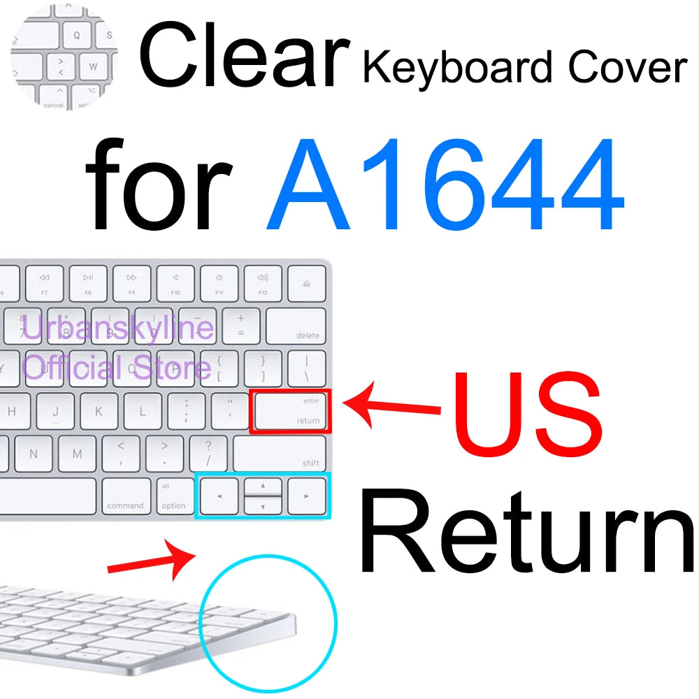 iMac Magic Keyboard Cover - Silicone Protective Skin for Apple A2449, A2450, A2520, A1644, A1843, A1314 & A1243