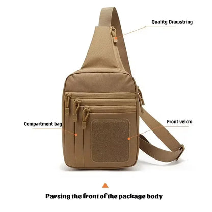 Outdoor Hunting Tactical Shoulder Bag - Concealed Carry Pistol Holster, Waterproof Crossbody Gun Sling Chest Pack