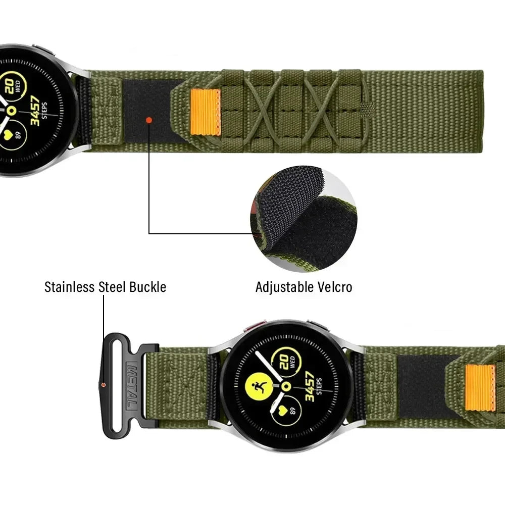 20mm 22mm Nylon Sport Watch Band — Thick Colorful Replacement Strap for Men & Women Watches