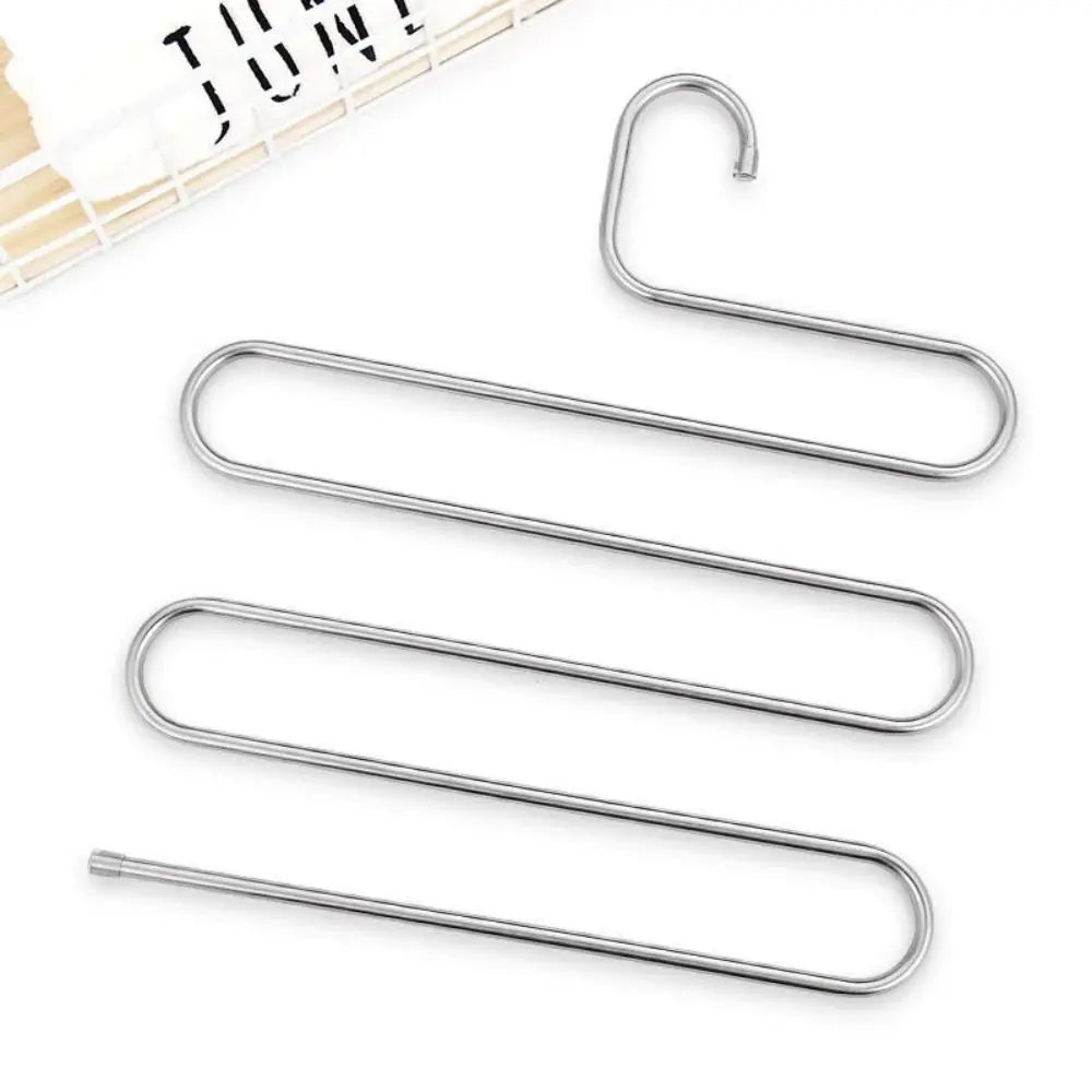 5-Layer Multi-Functional Clothes Hanger – Non-Slip Pant Storage Rack for Hanging & Organizing