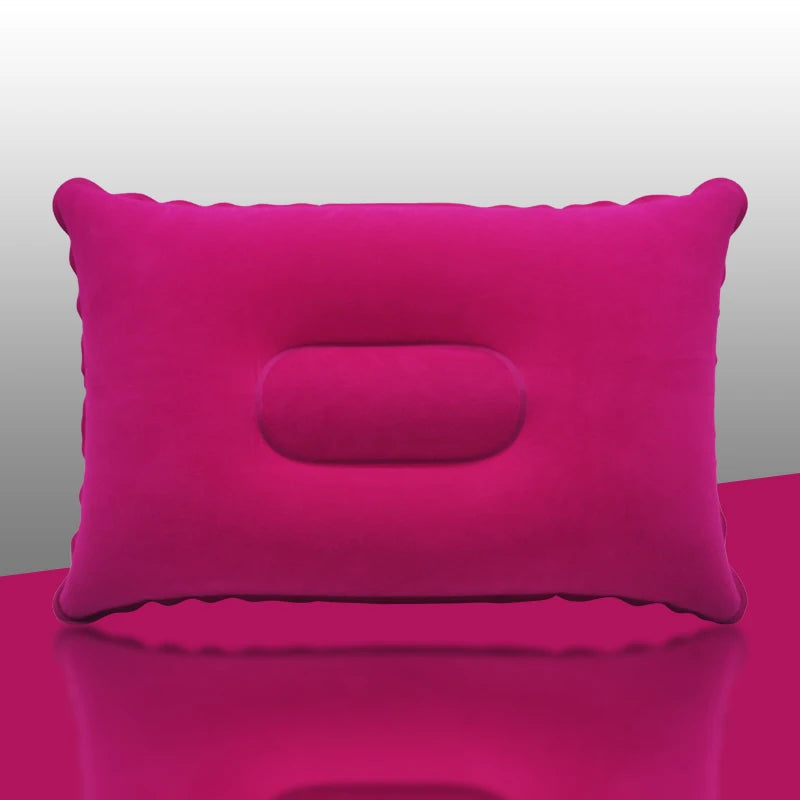 Inflatable Air Pillow Bed – PVC Nylon Camping & Travel Pillow for Neck and Back Support