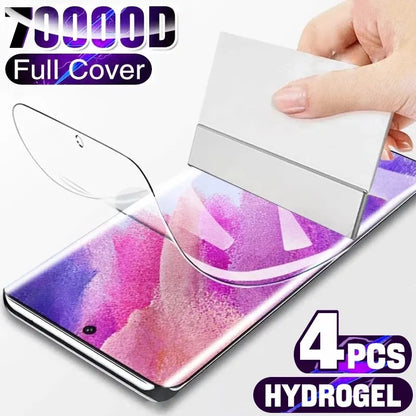4Pcs Hydrogel Screen Protector for Samsung Galaxy S23/S22/S21/S20/S10/Ultra/Plus/FE/A14/A23/A34/A54
