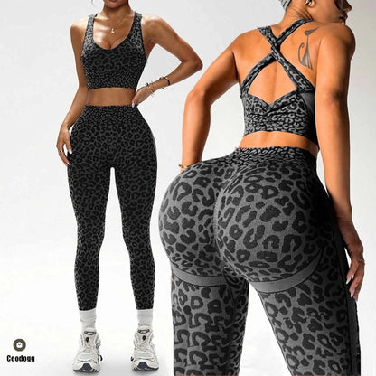 Women’s One-Piece Pad Jumpsuit Yoga Set – Flared Scrunch Workout Pants & Trendy Activewear XP10