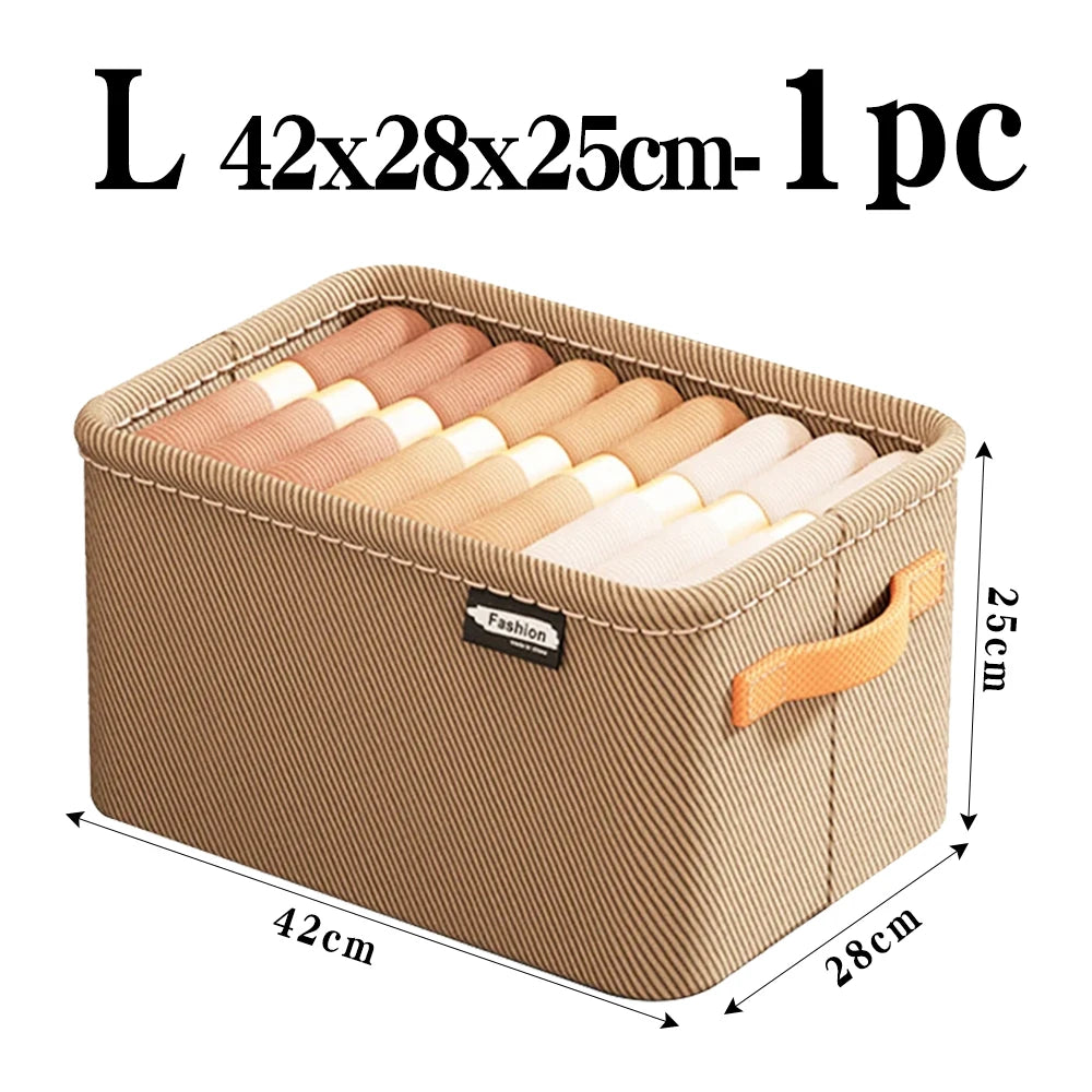 Thick Clothes Storage Organizer Box - Wardrobe Drawer Cabinet Organizer for Pants, Sweaters & Jeans