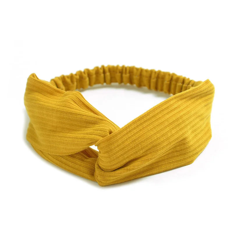 Women Cross Top Knot Headband – Elastic Soft Solid Color Hair Bands, Twisted Knotted Headwrap, Hair Accessories for Girls