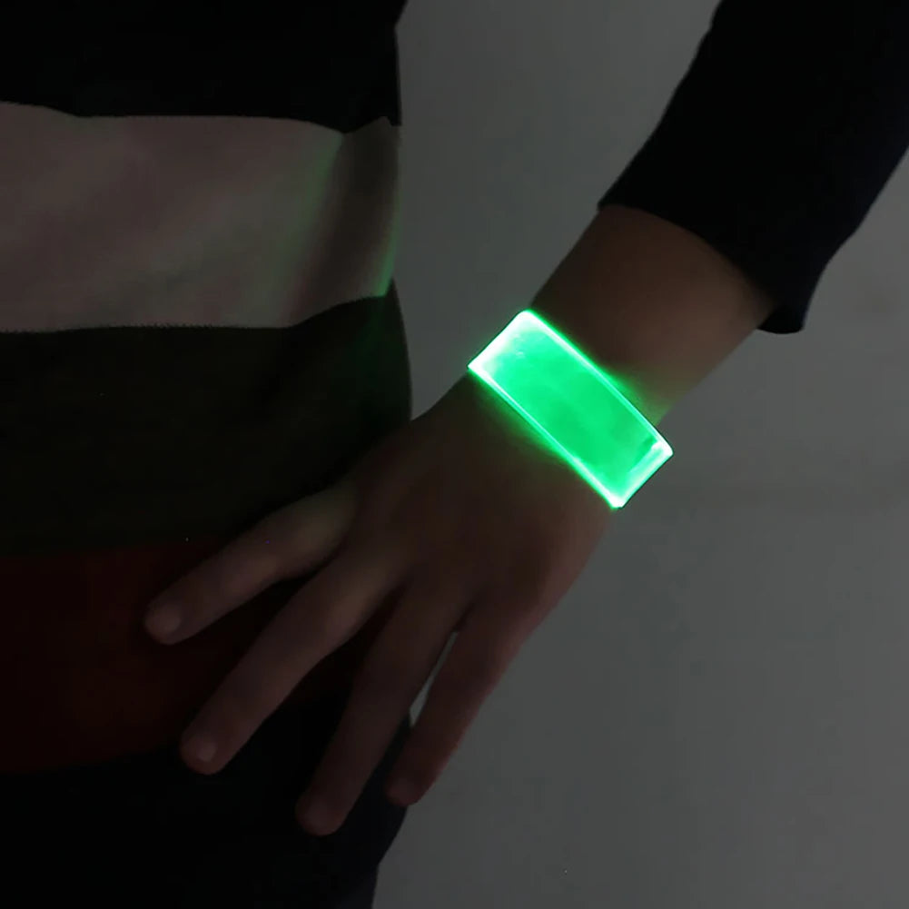 Silicone Sound Controlled LED Light Bracelet - Light-Emitting Bracelet for Entertainment Parties, Wristband with Halloween Theme