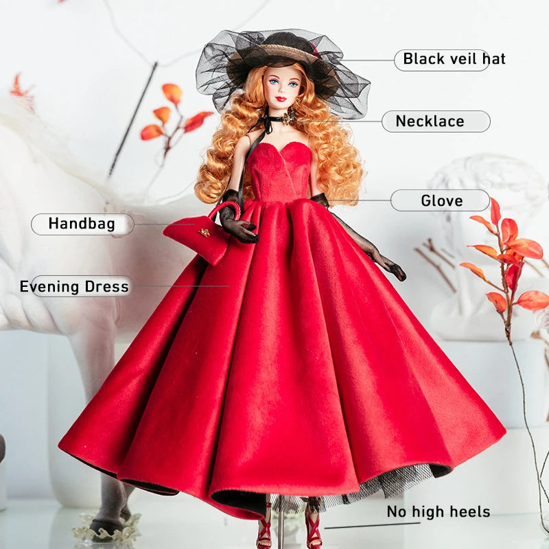 32cm Supermodel Doll Clothes Set — Fashion Evening Dress & Accessories for DIY Toys & Collector Gift
