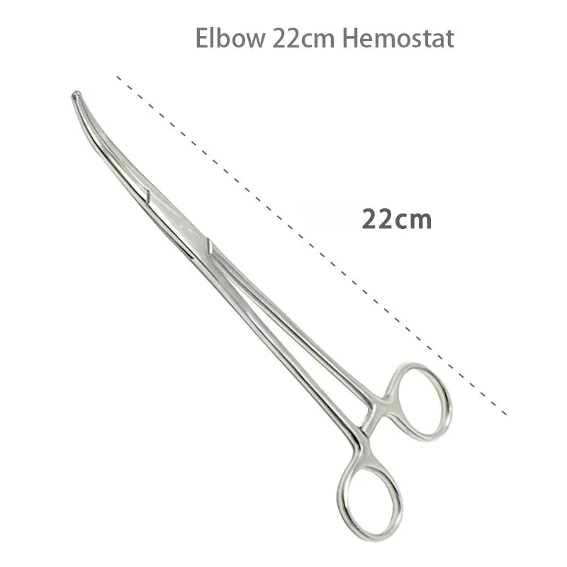 Stainless Steel Hemostatic Forceps - Locking Surgical Clamps with Curved & Straight Tip Pliers