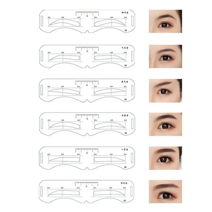 Reusable Eyebrow Stencil Set – Soft Ruler Brow Definer & Styling Template for Precise Grooming