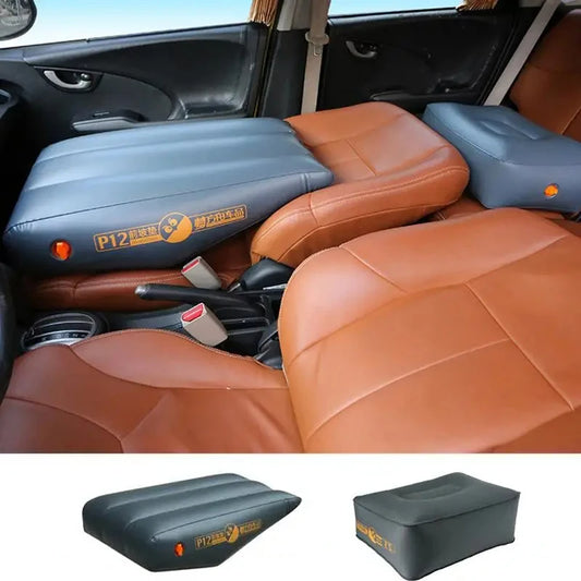 Car Travel Inflatable Mattress — Front Slope Air Bed Cushion & Seat Gap Pad for Self-Driving Trips