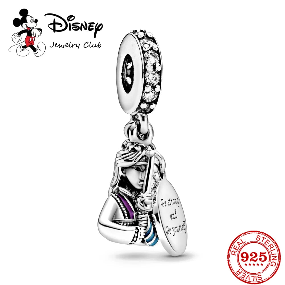 New 925 Sterling Silver Mickey Minnie Vinnie Charm – Beaded Fit for Original Pendant Bracelet, DIY Ladies Jewelry