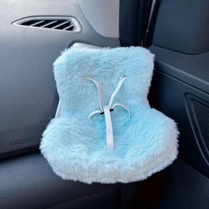 Mini Plush Safety Seat — Kawaii Labubu Idol Kpop Doll Car Air Freshener & Decoration Accessory